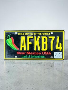 Authentic New Mexico Chili Pepper License Plate